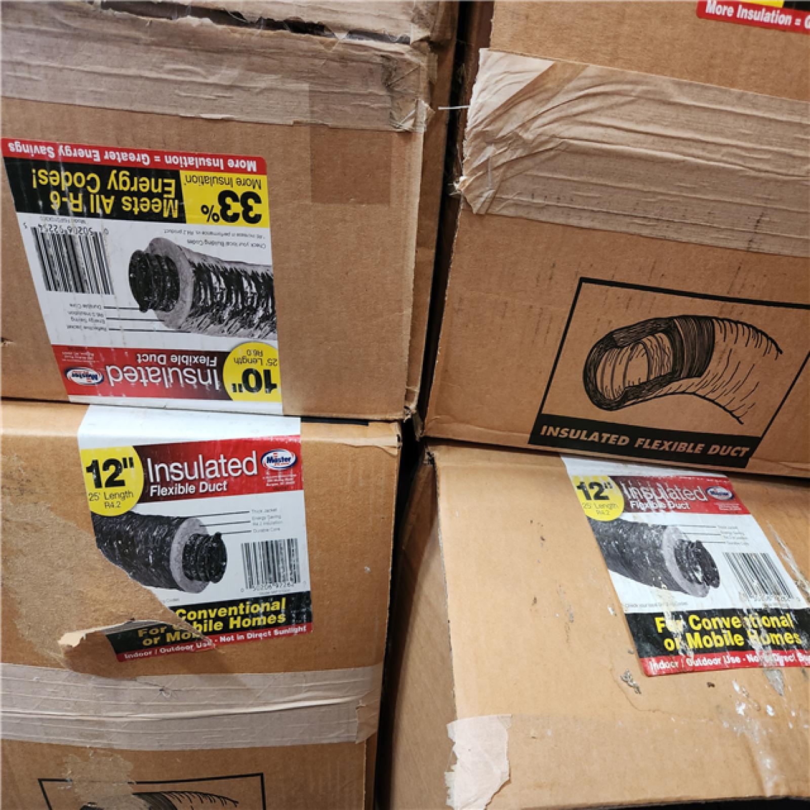 Phoenix NEW Master Flow Insulated Flexible Duct R6 Silver Jacket Pallet (9-Boxes)
