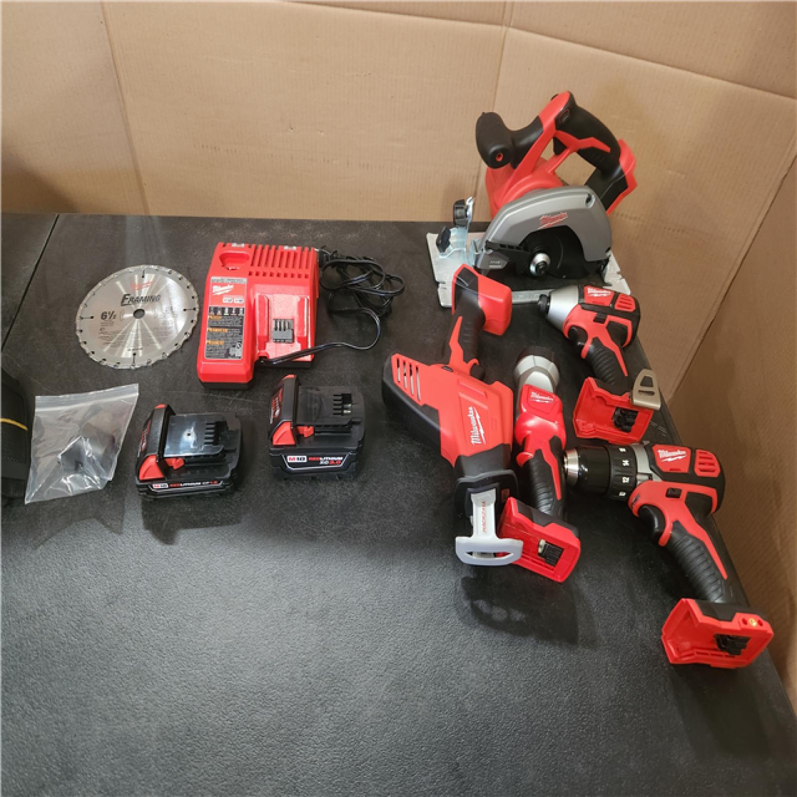 Phoenix NEW Milwaukee M18 18V Lithium-Ion Cordless Combo Kit (5-Tool) with (1) 3.0Ah and (1) 1.5Ah Battery  (1) Charger  (1) Tool Bag