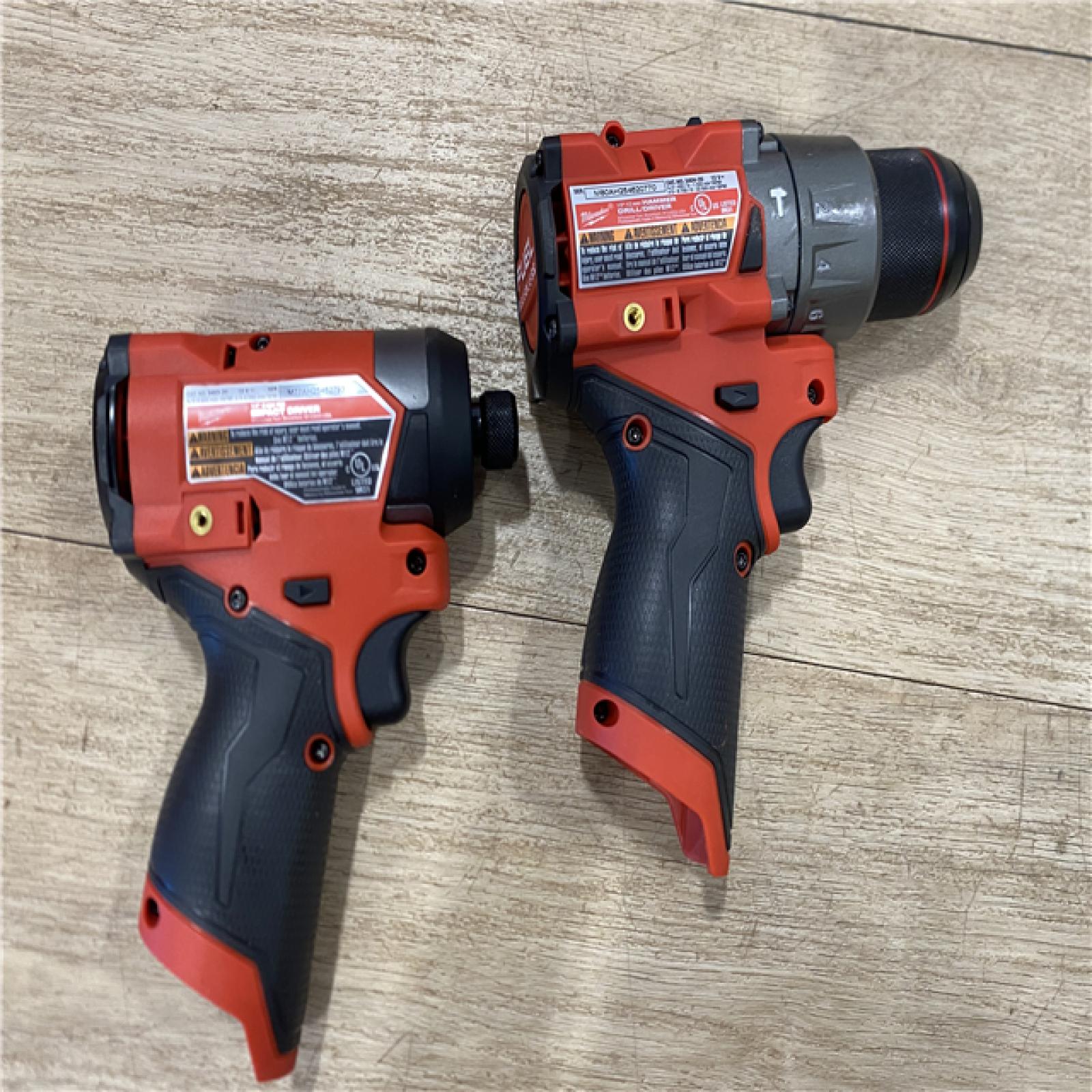 AS-IS Milwaukee FUEL 12-Volt Lithium-Ion Brushless Cordless Hammer Drill and Impact Driver Combo Kit