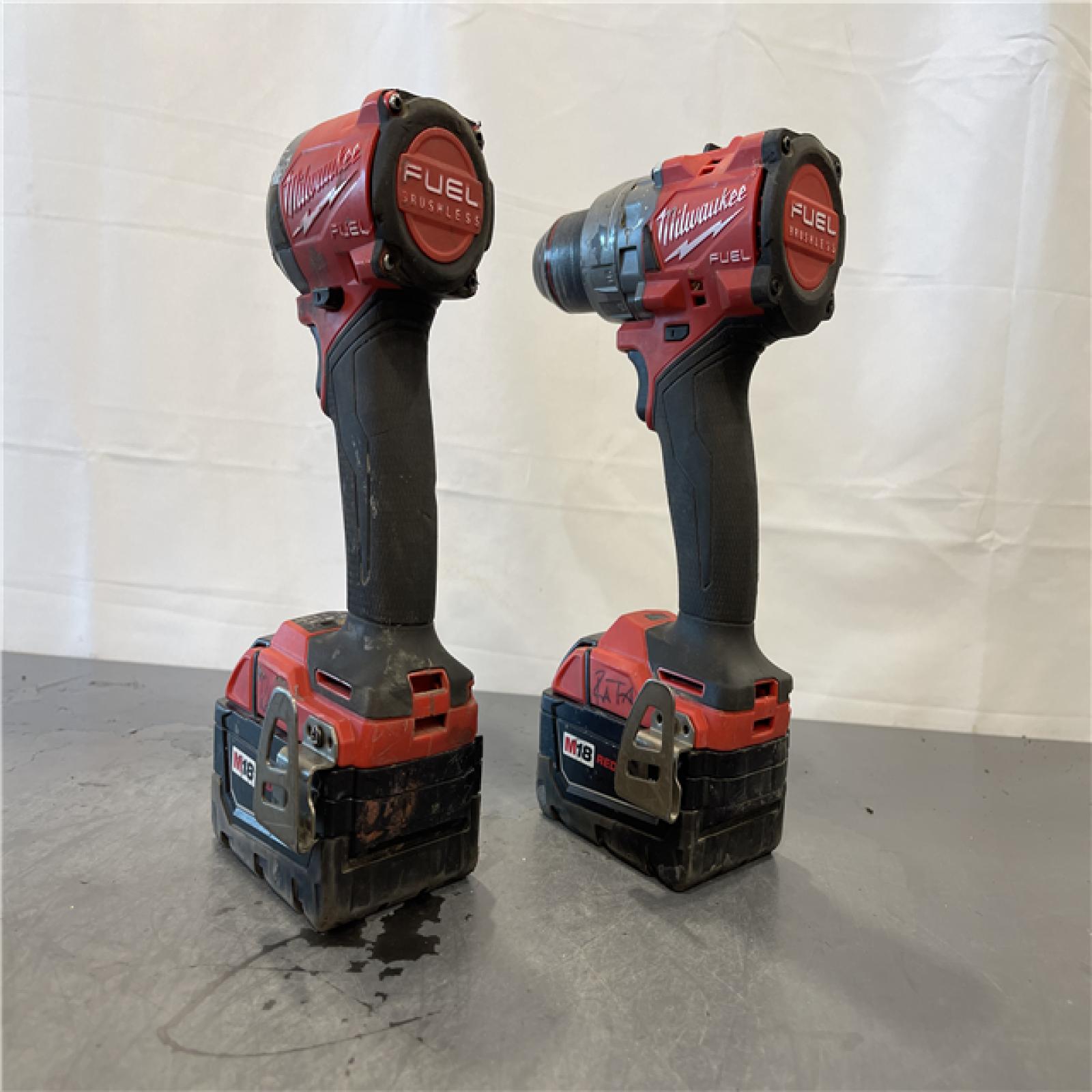 AS-IS - MILWAUKEE FUEL 18V Lithium-Ion Brushless Cordless Hammer Drill and Impact Driver Combo Kit