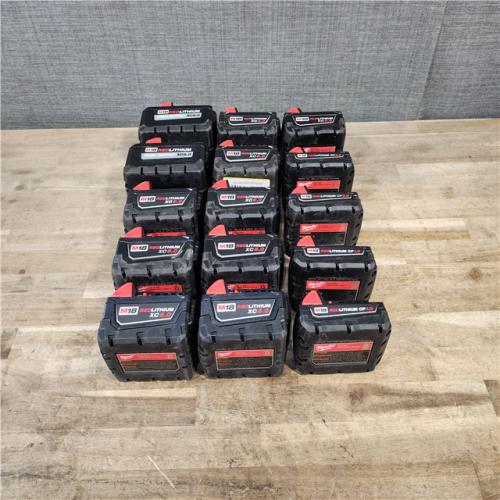 HOUSTON LOCATION - AS-IS MILWAUKEE BATTERY PACK QTY - 15