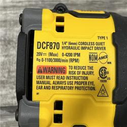 AS-IS DEWALT 20V XR Brushless Cordless 1/4 in. Quiet Hydraulic Impact Driver (Tool-Only)