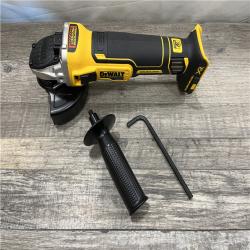 AS-IS DEWALT 20V MAX XR Cordless Brushless 4.5 in. Slide Switch Small Angle Grinder with Kickback Brake (Tool Only)