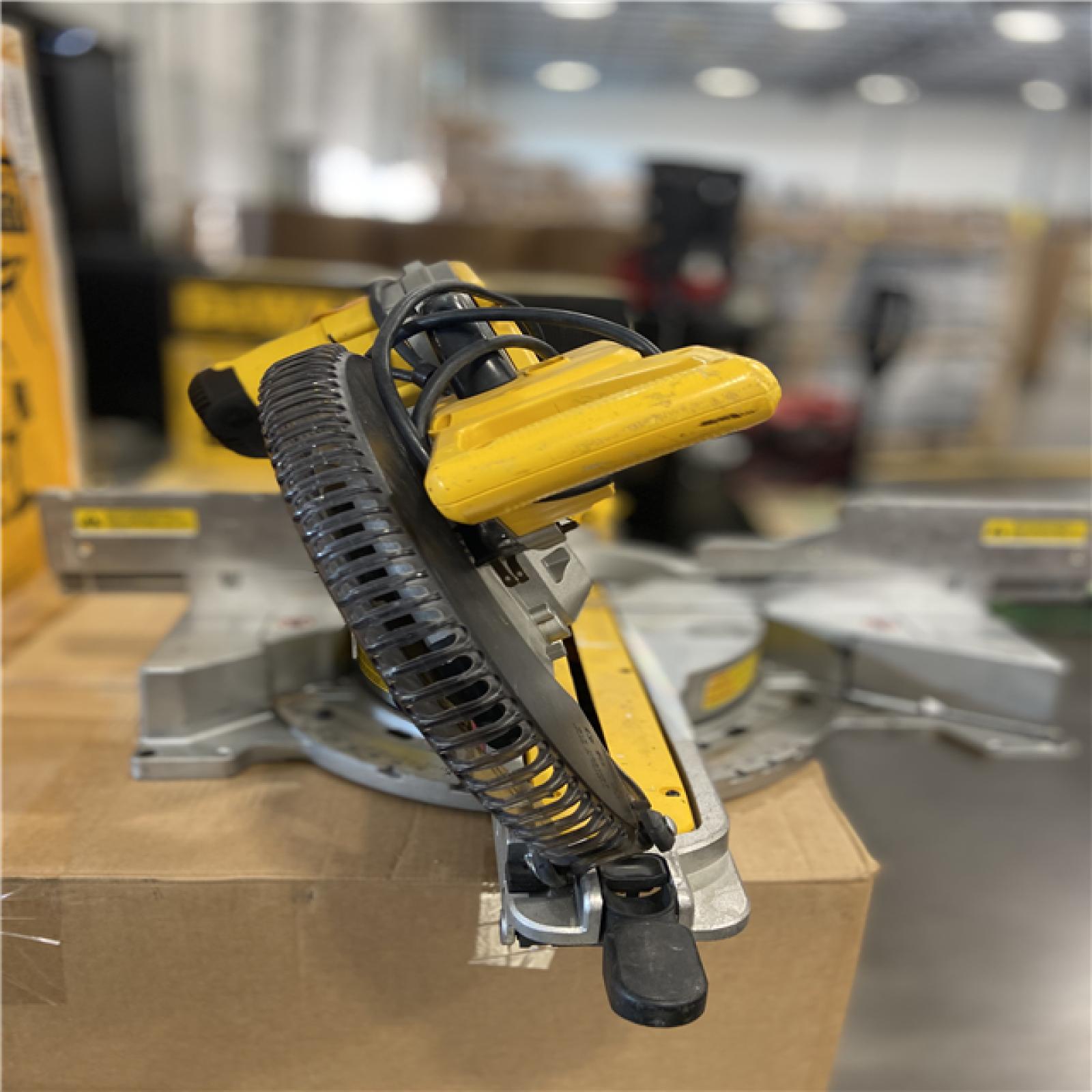 AS-IS - DEWALT 15 Amp Corded 12 in. Double Bevel Sliding Compound Miter Saw