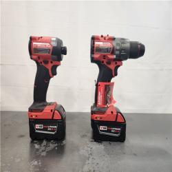 AS-IS- Milwaukee FUEL 18V Lithium-Ion Brushless Cordless Hammer Drill and Impact Driver Combo Kit (2-Tool) with 2 Batteries