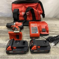 AS-IS Milwaukee 18V Lithium-Ion Brushless Cordless 1/2 in. Compact Hammer Drill/Driver Kit