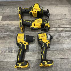 AS-IS DEWALT ATOMIC 20-Volt Lithium-Ion Cordless Brushless (4-Tool) Combo Kit