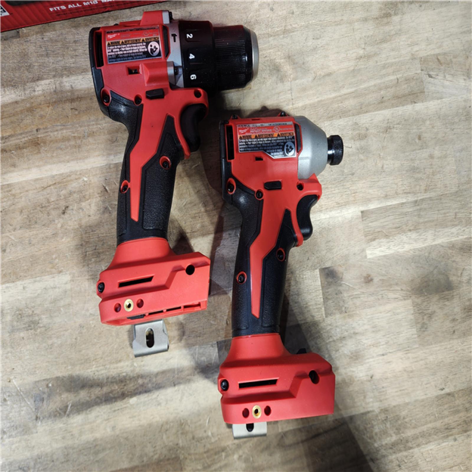 HOUSTON LOCATION - AS-IS M18 18-Volt Lithium-Ion Brushless Cordless Compact Hammer Drill/Impact Combo Kit (2-Tool) with (2) Batteries, Bag