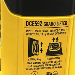 LIKE NEW - DEWALT 20-Volt Max Cordless GRABO Lifter (Tool Only)