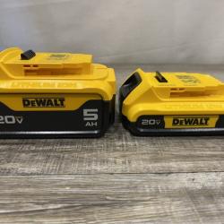 AS-IS DEWALT 20V MAX Lithium-Ion Battery Kit with 5.0Ah and 2.0Ah Battery and Charger