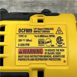 AS-IS DEWALT Atomic 20V Max Lithium-Ion Brushless Cordless Compact 1/4 in. Impact Driver Kit