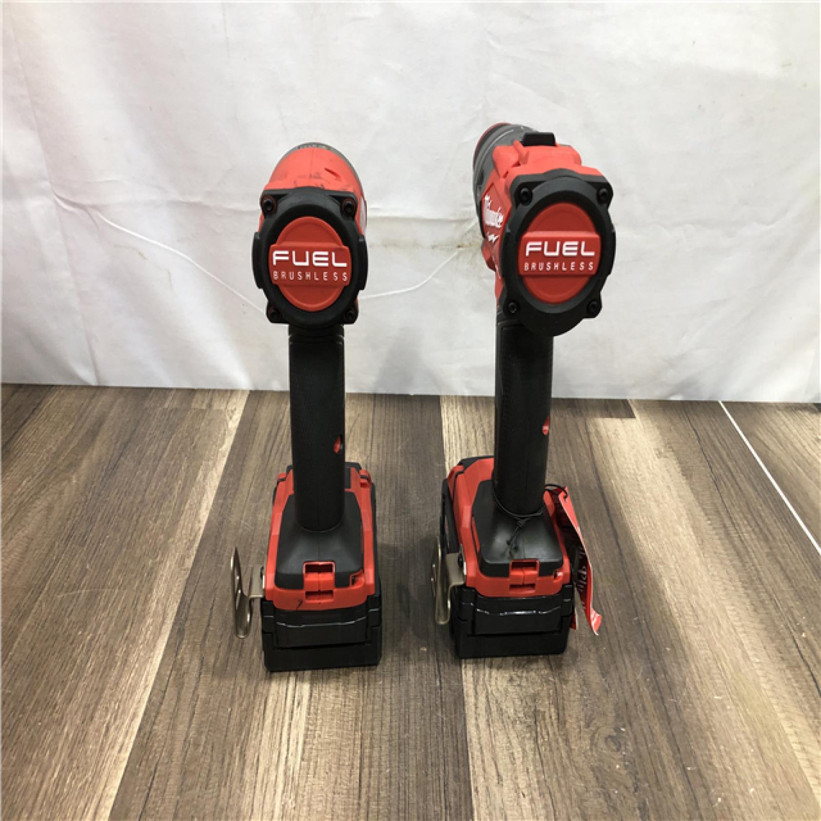 AS-IS Milwaukee  FUEL 18V Lithium-Ion Brushless Cordless Hammer Drill and Impact Driver Combo Kit