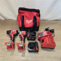 AS-IS Milwaukee 18V Cordless Compact Hammer Drill/Impact Combo Kit