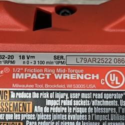 AS-IS Milwaukee FUEL 18V Cordless Mid Torque 1/2 in. Impact Wrench w/ 12 FUEL 3/8 in. Ratchet Combo Kit
