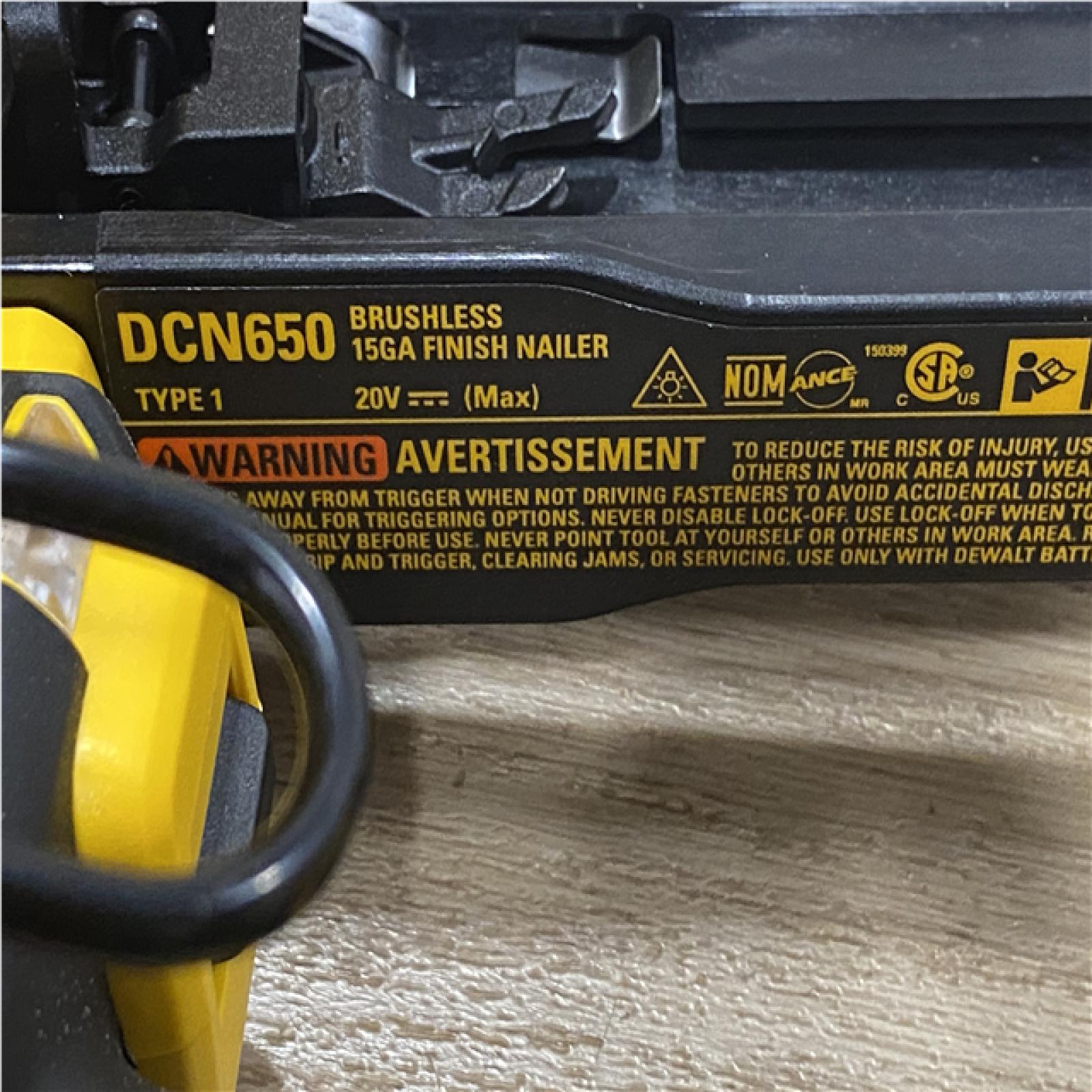 AS-IS DEWALT Cordless 20V MAX XR Angled Finish Nailer (Tool Only)