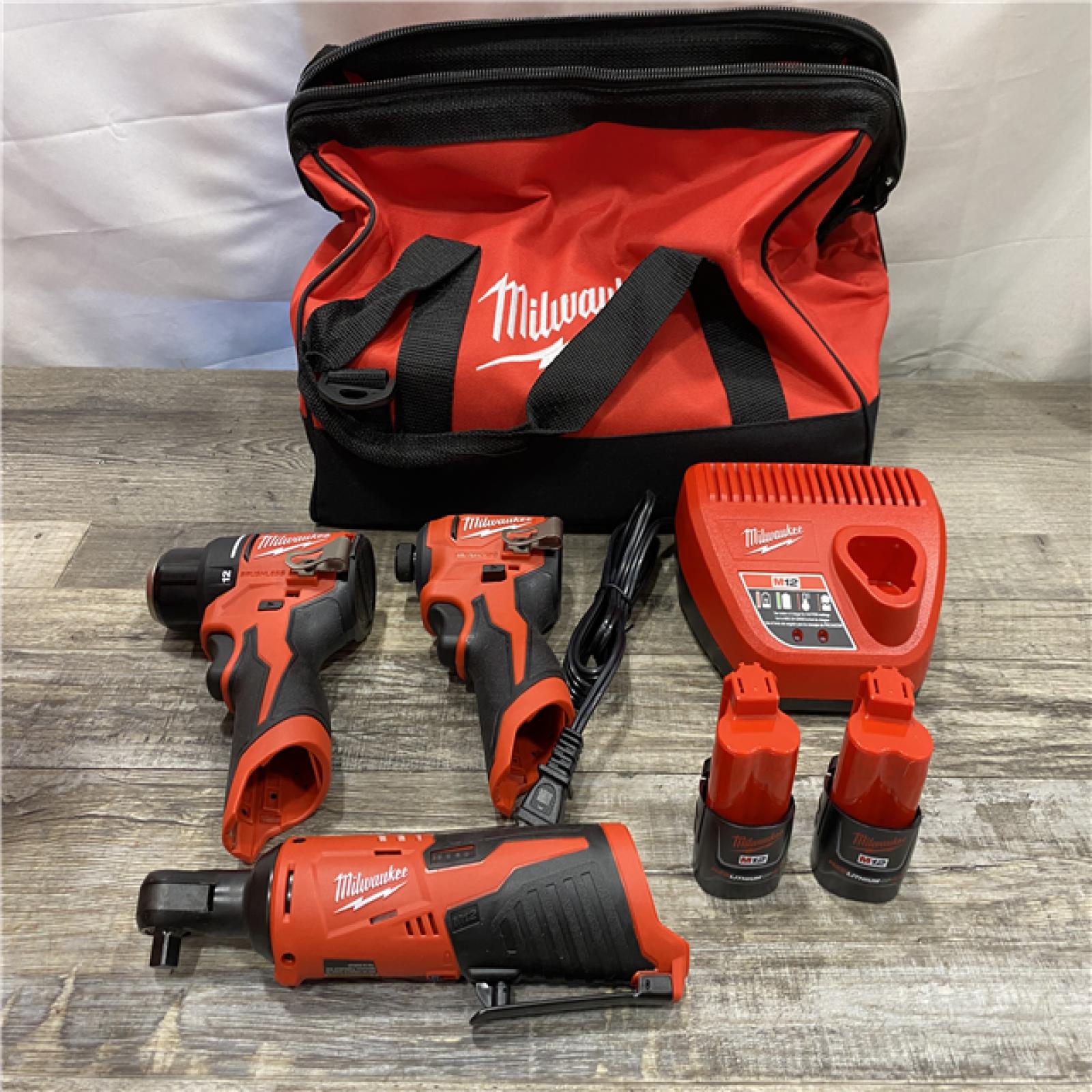 AS-IS Milwaukee 12-Volt Lithium-Ion Brushless Cordless Subcompact Drill &Impact Driver Combo Kit