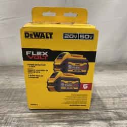 NEW - DEWALT FLEXVOLT 20V/60V MAX Lithium-Ion 6.0Ah Battery Pack (2 Pack)