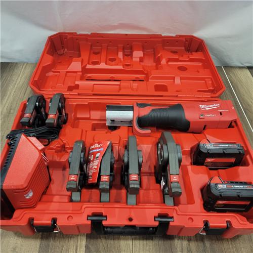 AS-IS Milwaukee M18 18-Volt Lithium-Ion Brushless Cordless FORCE LOGIC Press Tool Kit with 1/2 in. - 2 in. Jaws Kit (6-Jaws Included)