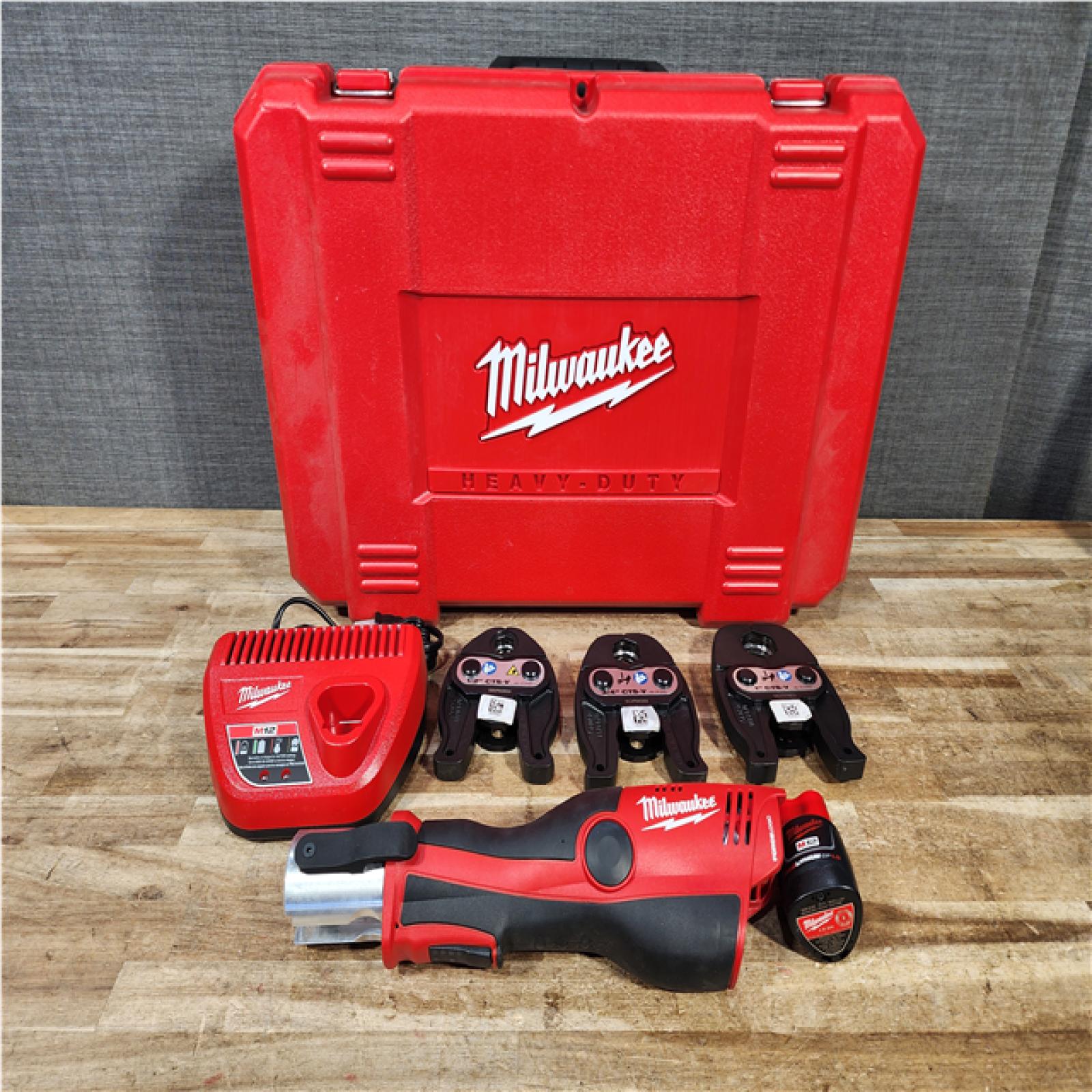 Houston Location AS-IS Milwaukee 12-Volt Lithium-Ion Force Logic Cordless Press Tool Kit