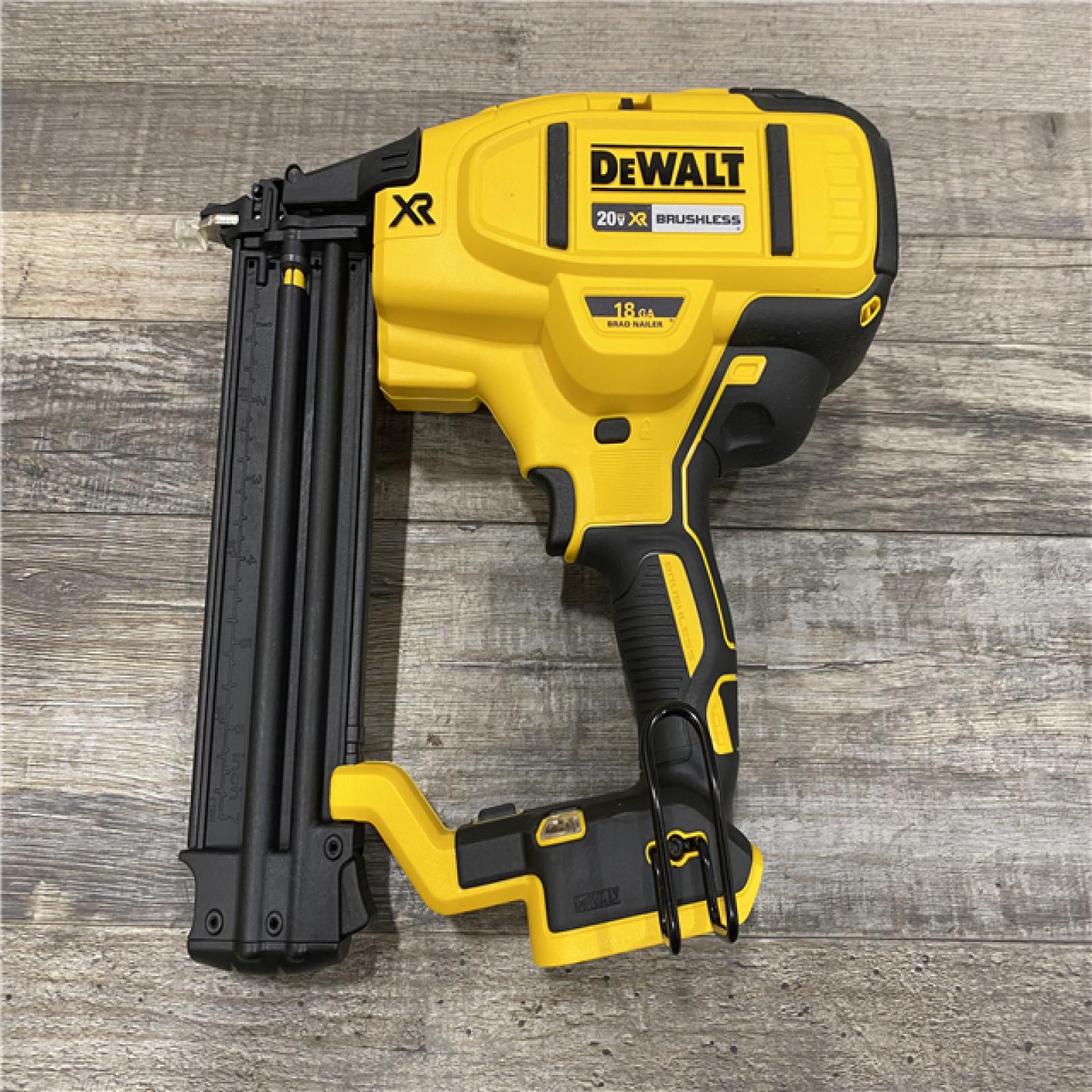 AS-IS DEWALT 20V MAX XR Lithium-Ion Electric Cordless 18-Gauge Brad Nailer (Tool Only)