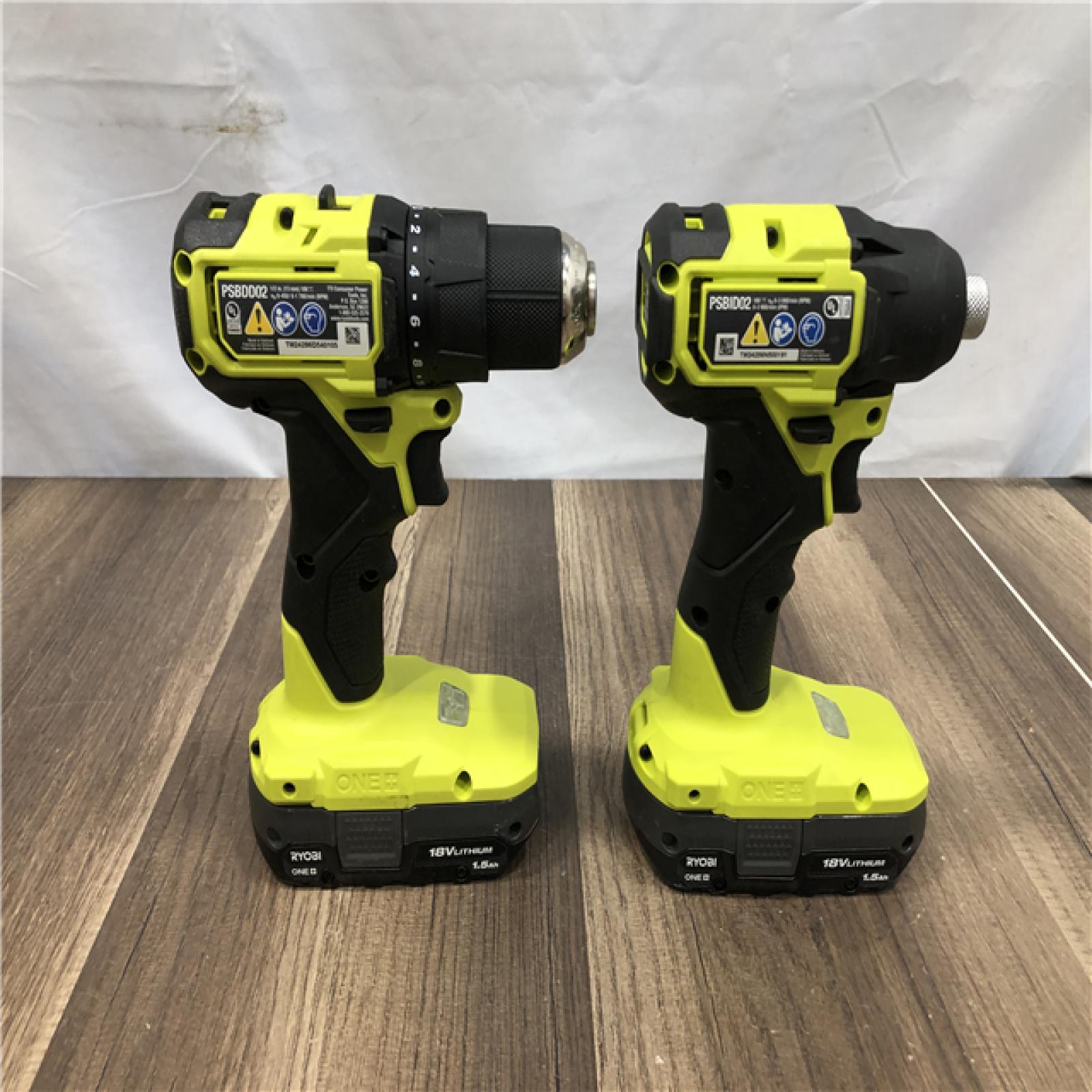 AS-IS RYOBI ONE+ HP 18V Brushless Cordless Compact 1/2 in. Drill and Impact Driver Kit