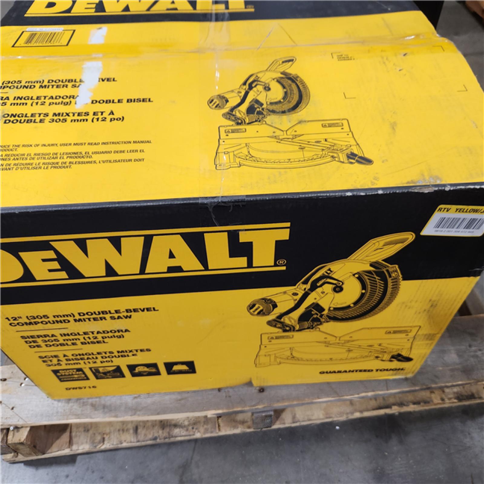 AS-IS DEWALT 12 in. 15 Amp Compound Double Bevel Miter Saw