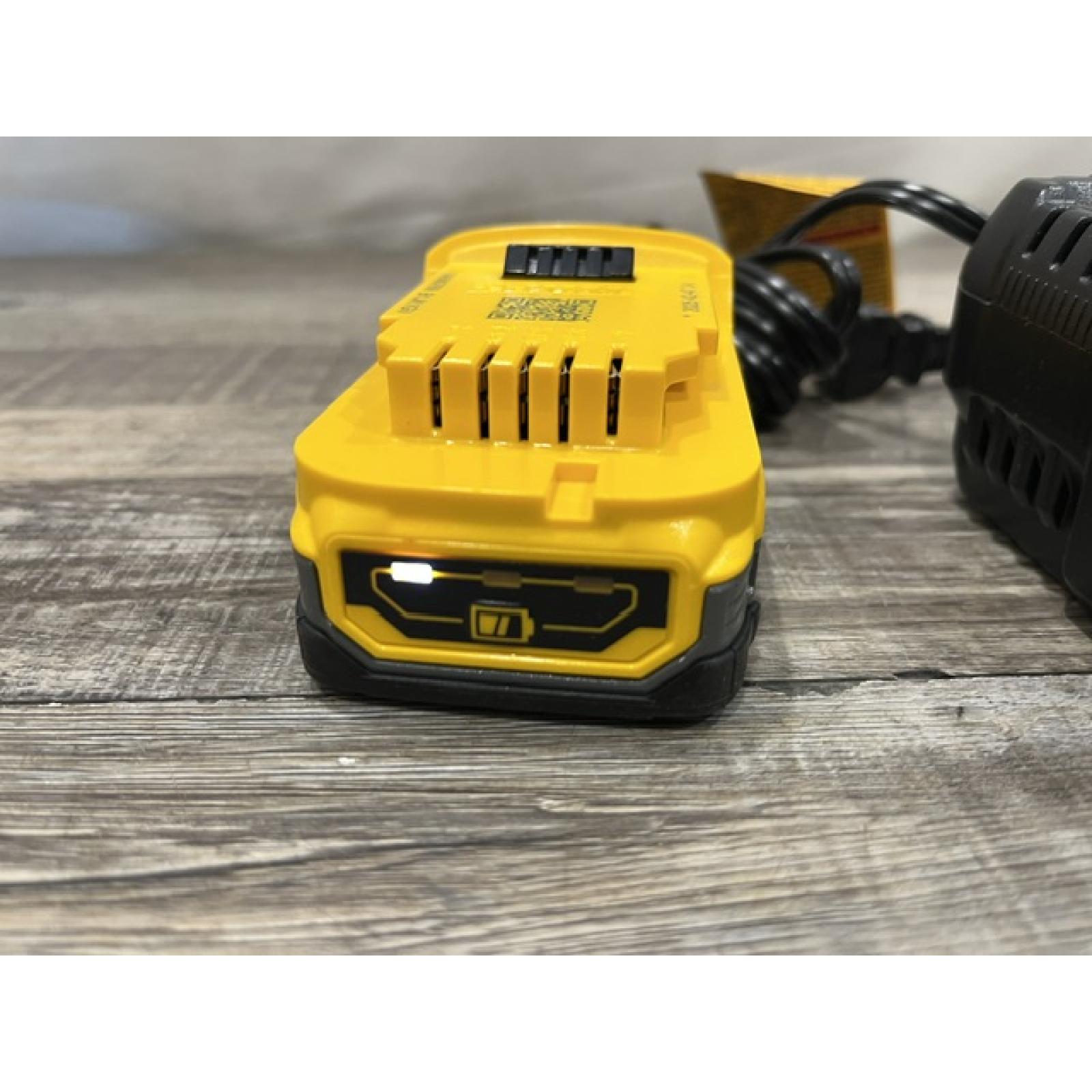 AS-IS DEWALT 20V MAX XR POWERSTACK Lithium-Ion Battery Starter Kit with 1.7Ah Battery and Charger