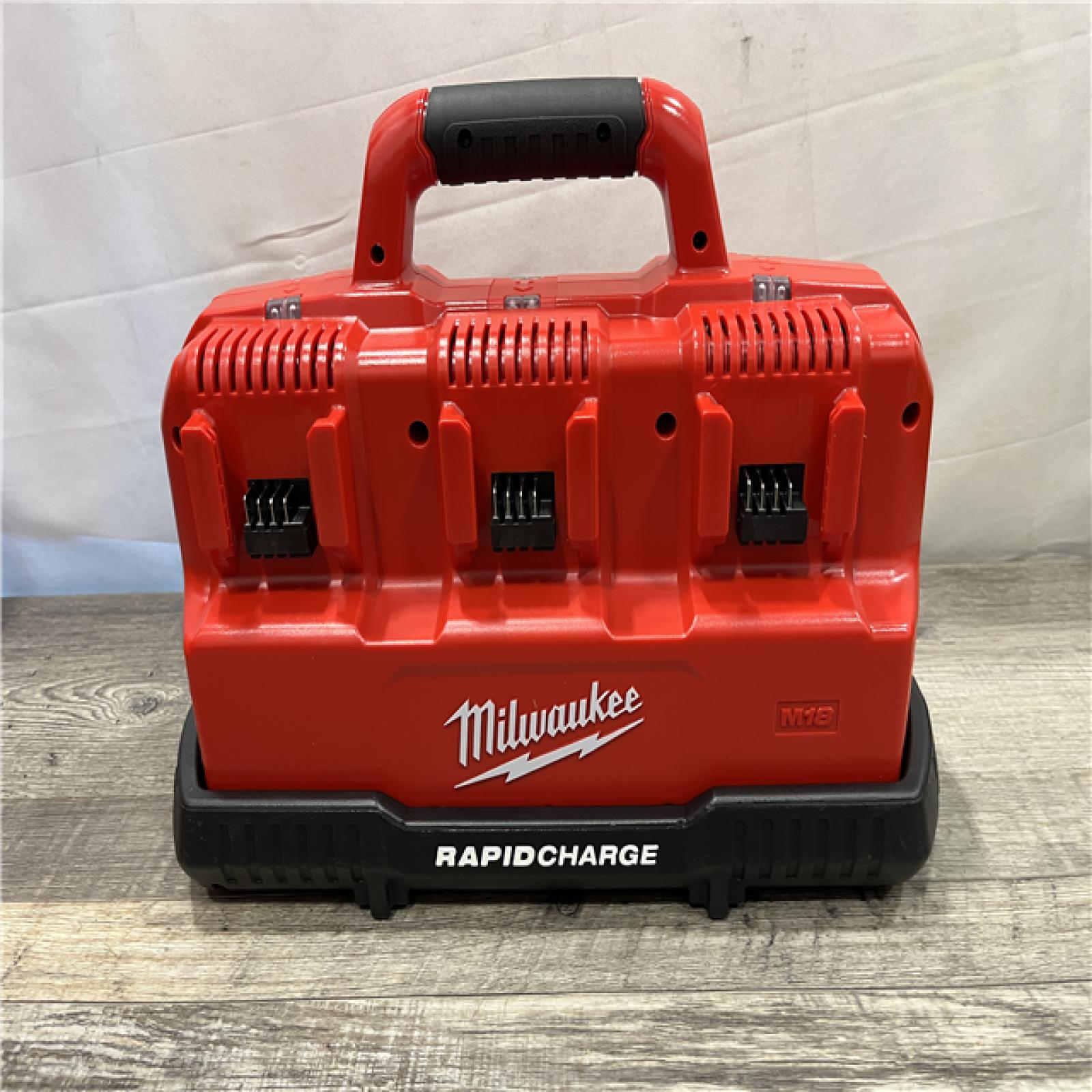 AS-IS Milwaukee 12-Volt/18-Volt Lithium-Ion Multi-Voltage 6-Port Sequential Rapid Battery Charger