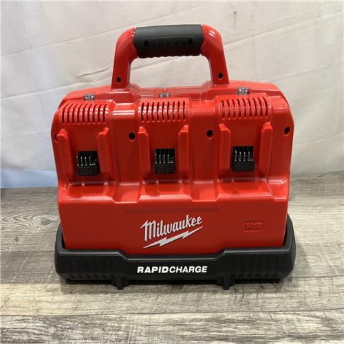 AS-IS Milwaukee 12-Volt/18-Volt Lithium-Ion Multi-Voltage 6-Port Sequential Rapid Battery Charger