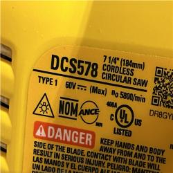 AS-IS DEWALT FLEXVOLT 60V MAX Cordless Brushless 7-1/4 in. Circular Saw with Brake (Tool Only)