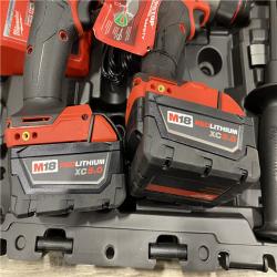 AS-IS Milwaukee FUEL 18V Lithium-Ion Brushless Cordless Hammer Drill and Impact Driver Combo Kit