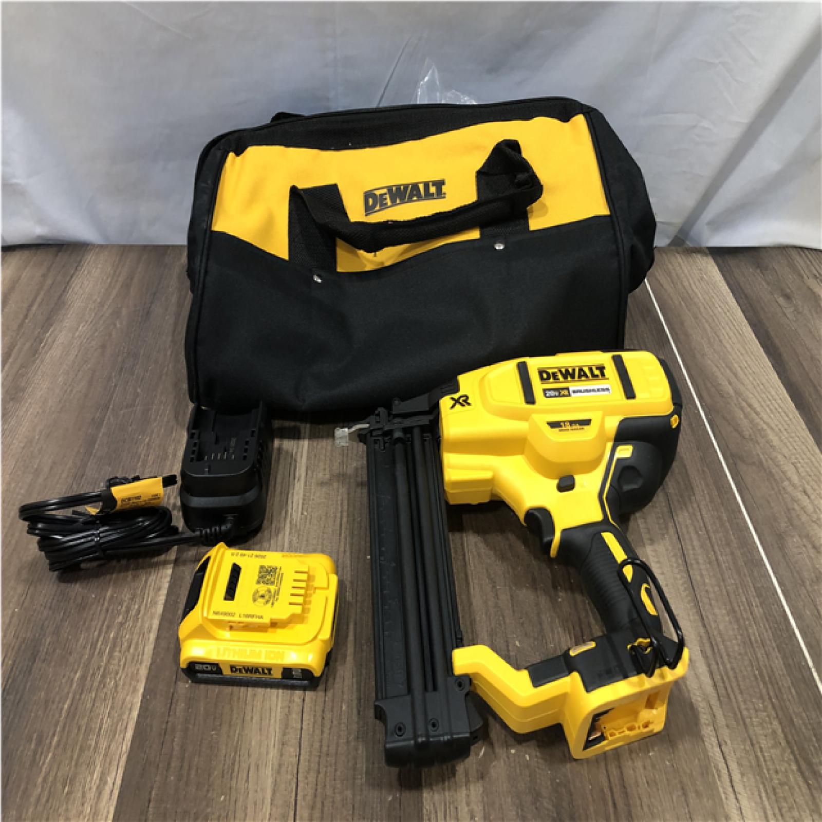 AS-IS DEWALT 20V MAX XR Lithium-Ion 2-1/8 in. 18-Gauge Electric Cordless Brad Nailer Kit