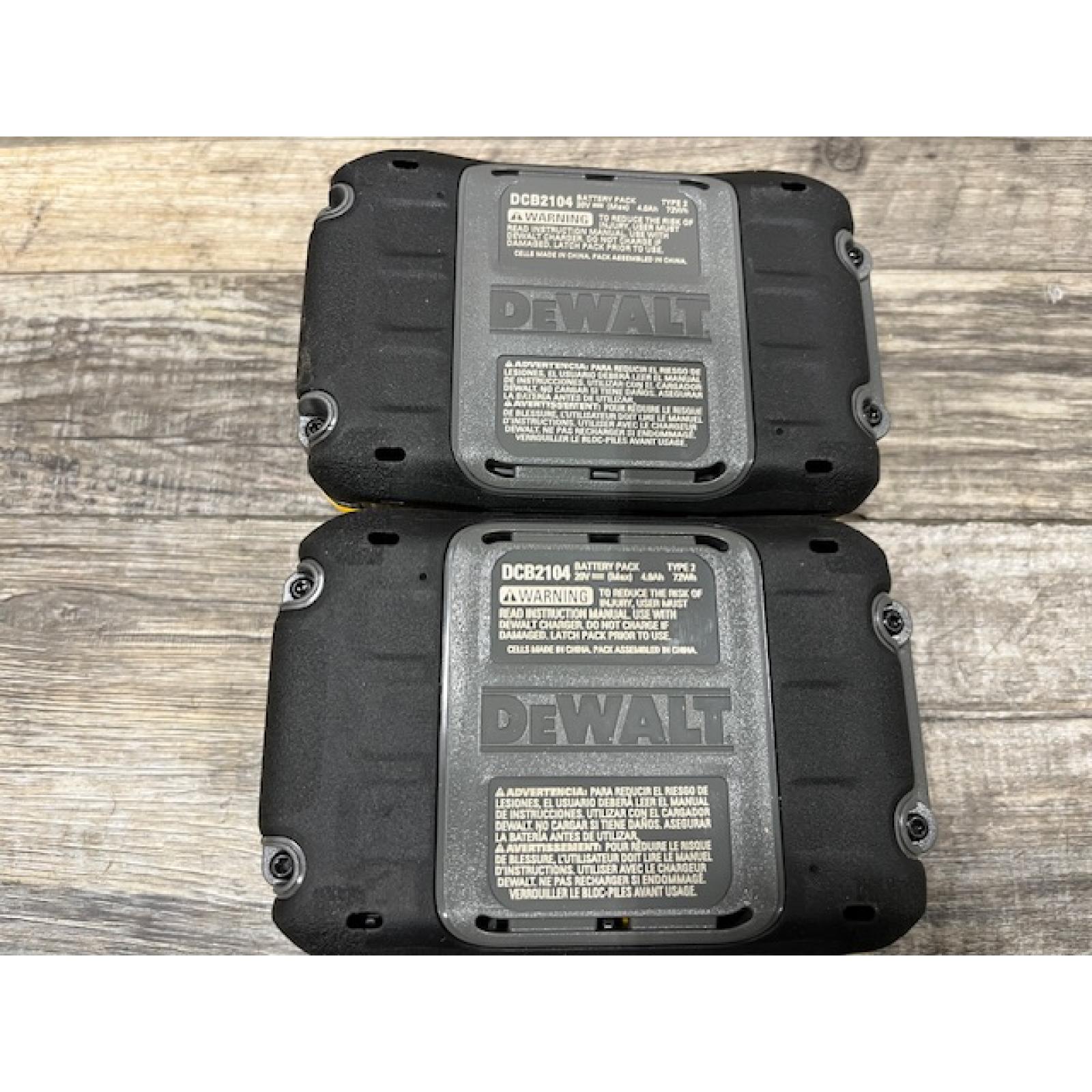 AS-IS DEWALT 20V MAX XR Lithium-Ion 4.0 Ah Battery Packs (2-Pack)
