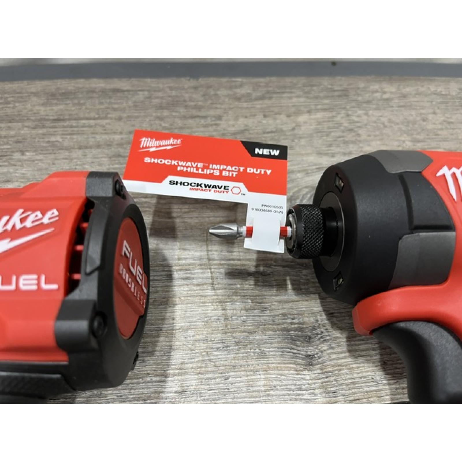 AS-IS Milwaukee FUEL 18V Lithium-Ion Brushless Cordless Hammer Drill and Impact Driver Combo Kit