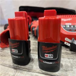AS-IS Milwaukee 12-Volt Lithium-Ion Brushless Cordless Subcompact Drill and Impact Driver Combo Kit