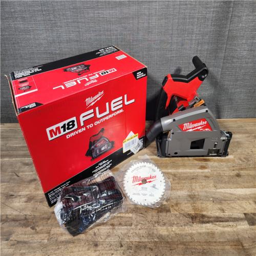 HOUSTON LOCATION - AS-IS (APPEARS LIKE NEW) Milwaukee M18 FUEL 18V Lithium-Ion Cordless Brushless 6-1/2 in. Plunge Cut Track Saw (Tool-Only)