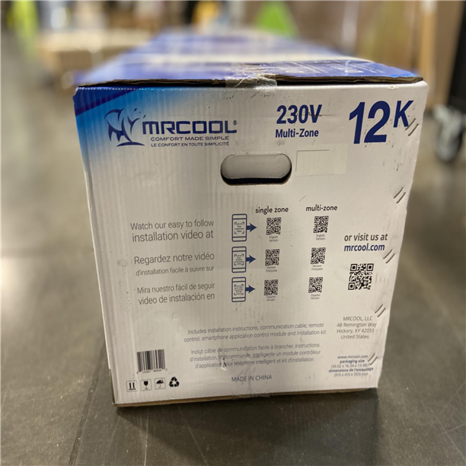 DALLAS LOCATION -   MRCOOL E Star DIY 4th Gen 12k BTU Ductless Mini-Split Air Handler 208-230V/60Hz