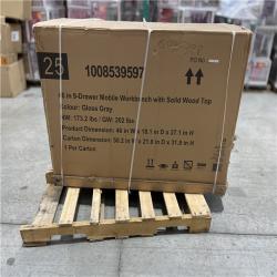 DALLAS LOCATION - Husky 9-Drawer Tool Storage 46 in. W Gloss Gray Mobile Workbench Cabinet