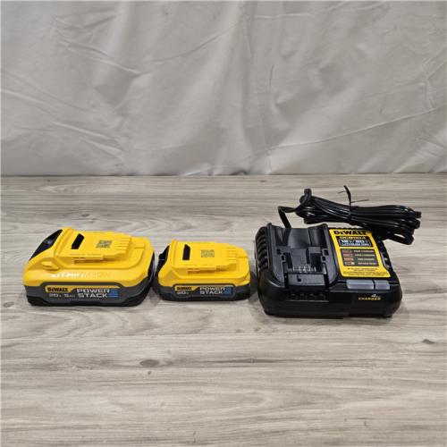AS-IS Dewalt DCBP315-2C 20V MAX POWERSTACK Lithium-Ion Batteries and Charger Starter Kit