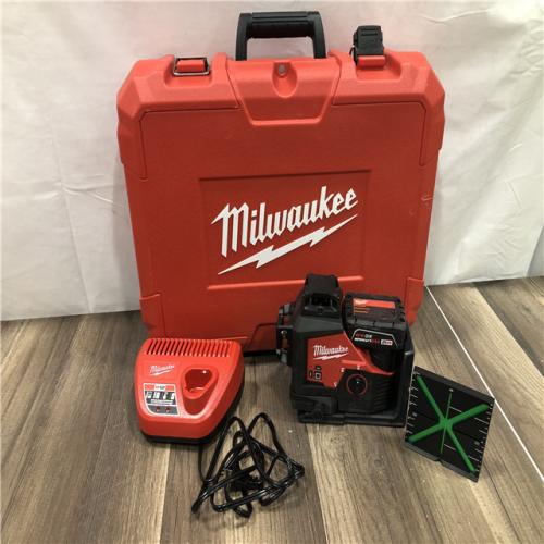 AS-IS Milwaukee 12-Volt Lithium-Ion Cordless Green 250 ft. 3-Plane Laser Level Kit