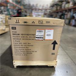 DALLAS LOCATION - Husky 108 in. W x 24 in. D 9-Drawer Heavy-Duty Mobile Workbench with Stainless Steel Top in Matte Black