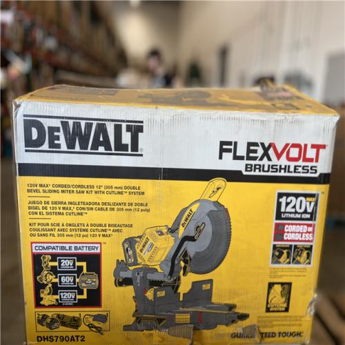 LIKE NEW! - Dewalt DHS790AT2 MAX FlexVolt Cordless Lithium-Ion 12 in. Dual Bevel Sliding Compound Miter Saw Kit