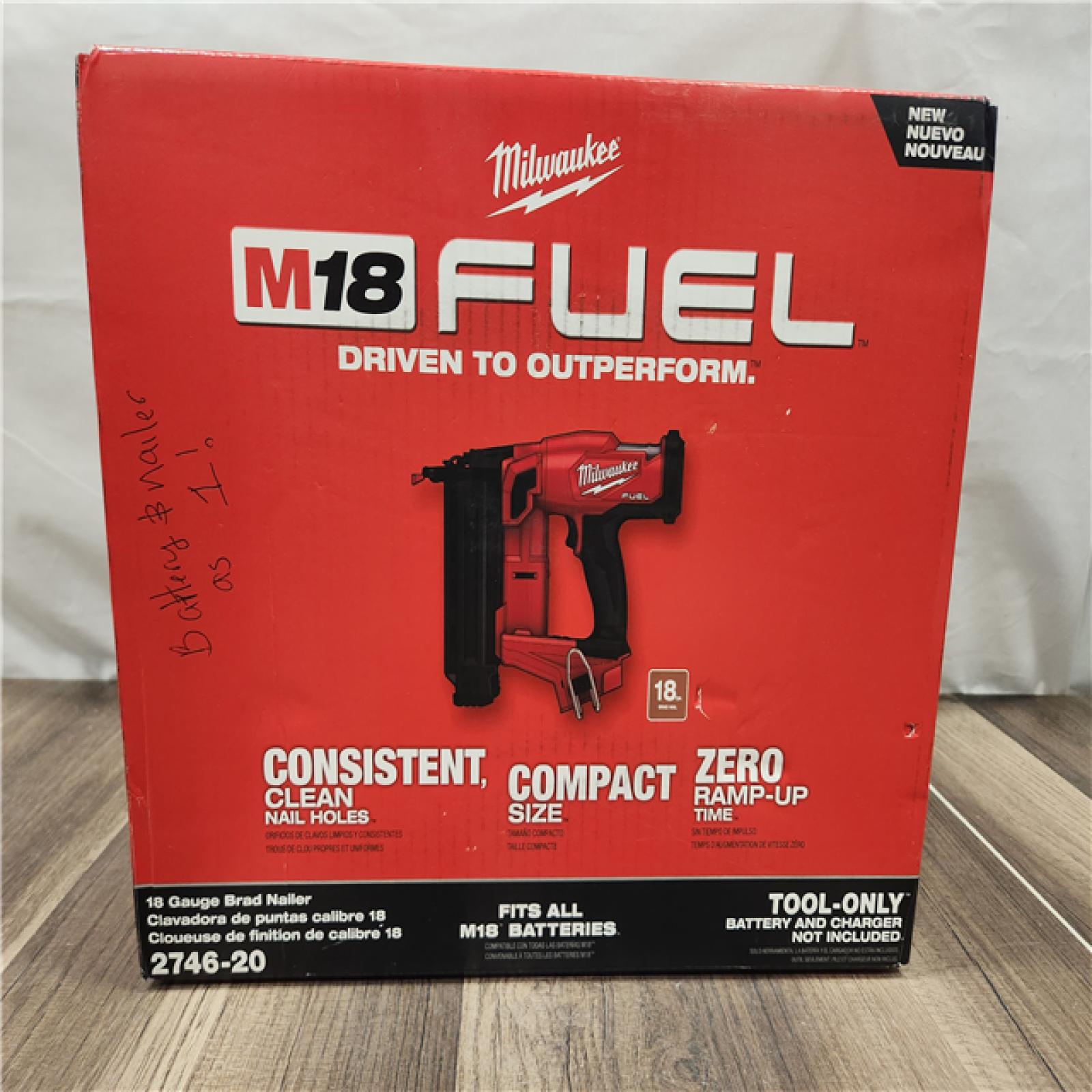 NEW- Milwaukee M18 FUEL 18 Gauge Brad Nailer (TOOL ONLY)