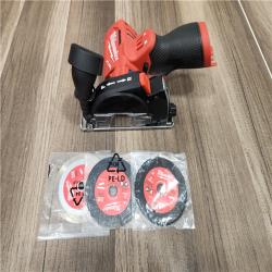 AS-IS Milwaukee M12 FUEL 12V Lithium-Ion Brushless Cordless 3 in. Cut Off Saw (Tool-Only)