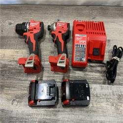 AS-IS Milwaukee 18V Lithium-Ion Brushless Cordless Compact Drill/Impact Combo Kit