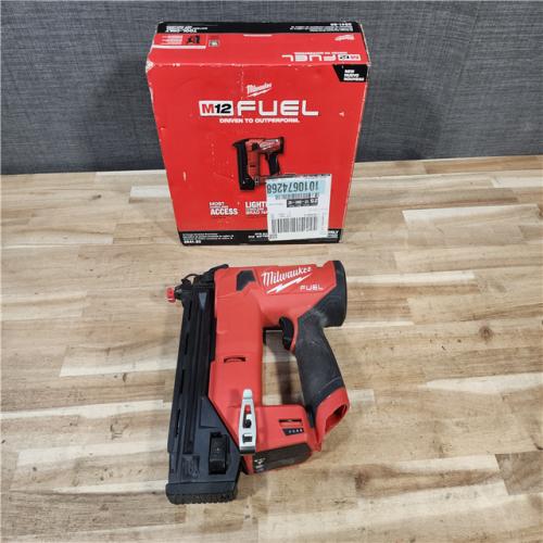 HOUSTON LOCATION - AS-IS Milwaukee  FUEL 12-Volt Lithium-Ion Brushless Cordless 18-Gauge 1-1/2 in. Compact Brad Nailer (Tool Only)