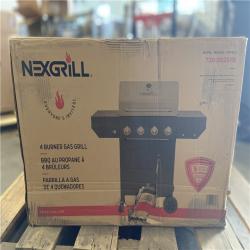 DALLAS LOCATION - Nexgrill 4-Burner Propane Gas Grill in Black with Stainless Steel Main Lid