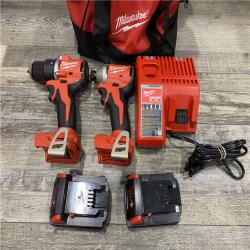 AS-IS Milwaukee 18V Lithium-Ion Brushless Cordless Compact Drill/Impact Combo Kit
