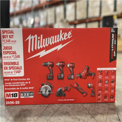 NEW! MILWAUKEE M18 8PC COMBO KIT