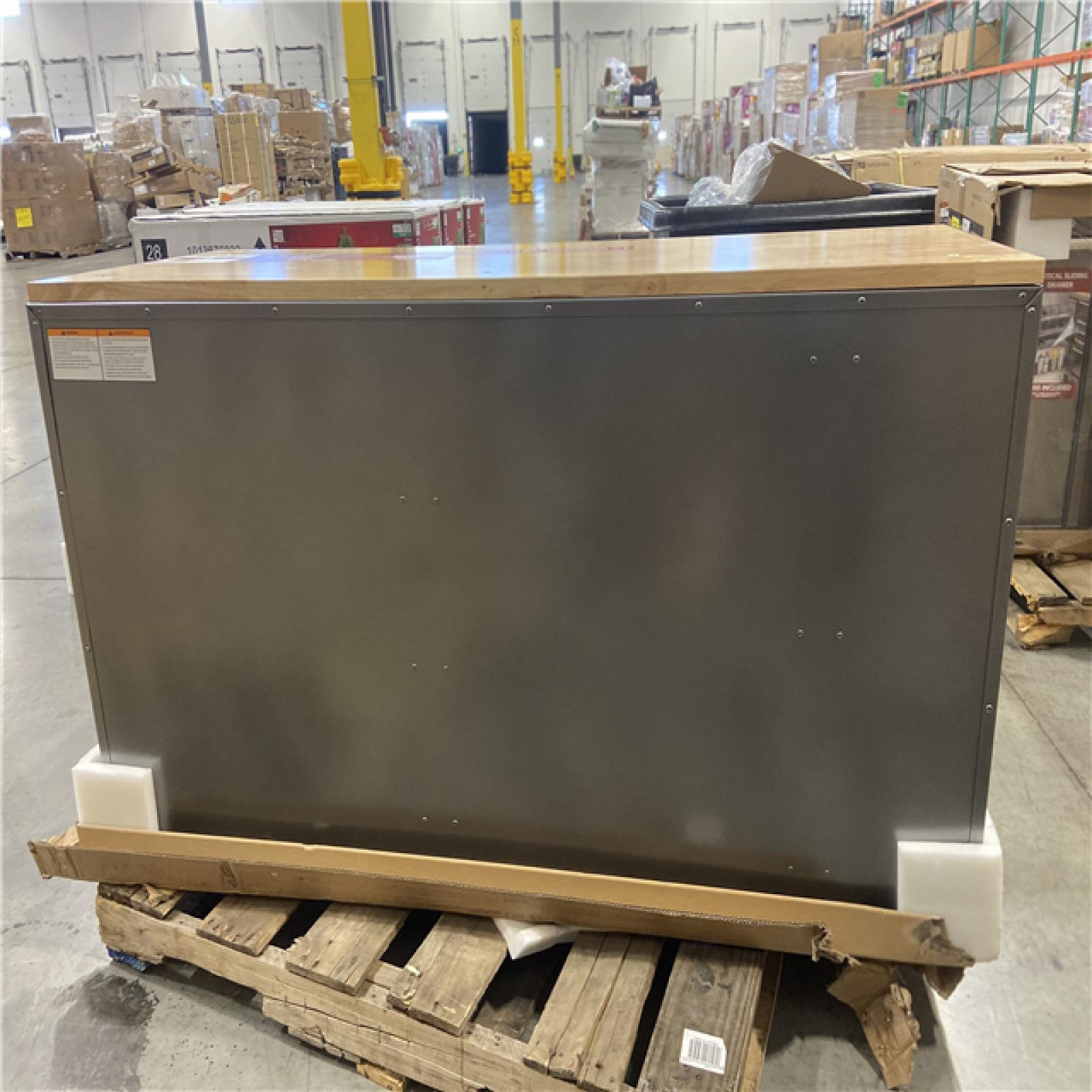 DALLAS LOCATION - Husky 61 in. W x 24 in. D Standard Duty 10-Drawer Mobile Workbench Tool Chest with Sliding Bin Storage Drawer in Silver